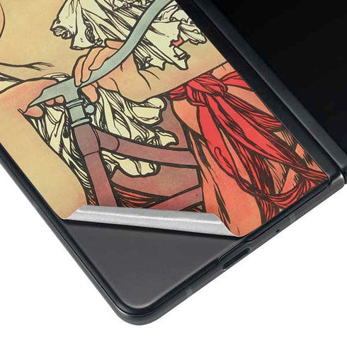 Alphonse Mucha Cycles Perfecta Galaxy Z Fold4 5G Skin